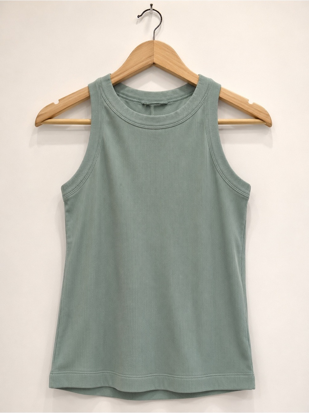 Everyday Ribbed Racerback Tank - Sage Green - Picture 3 of 4